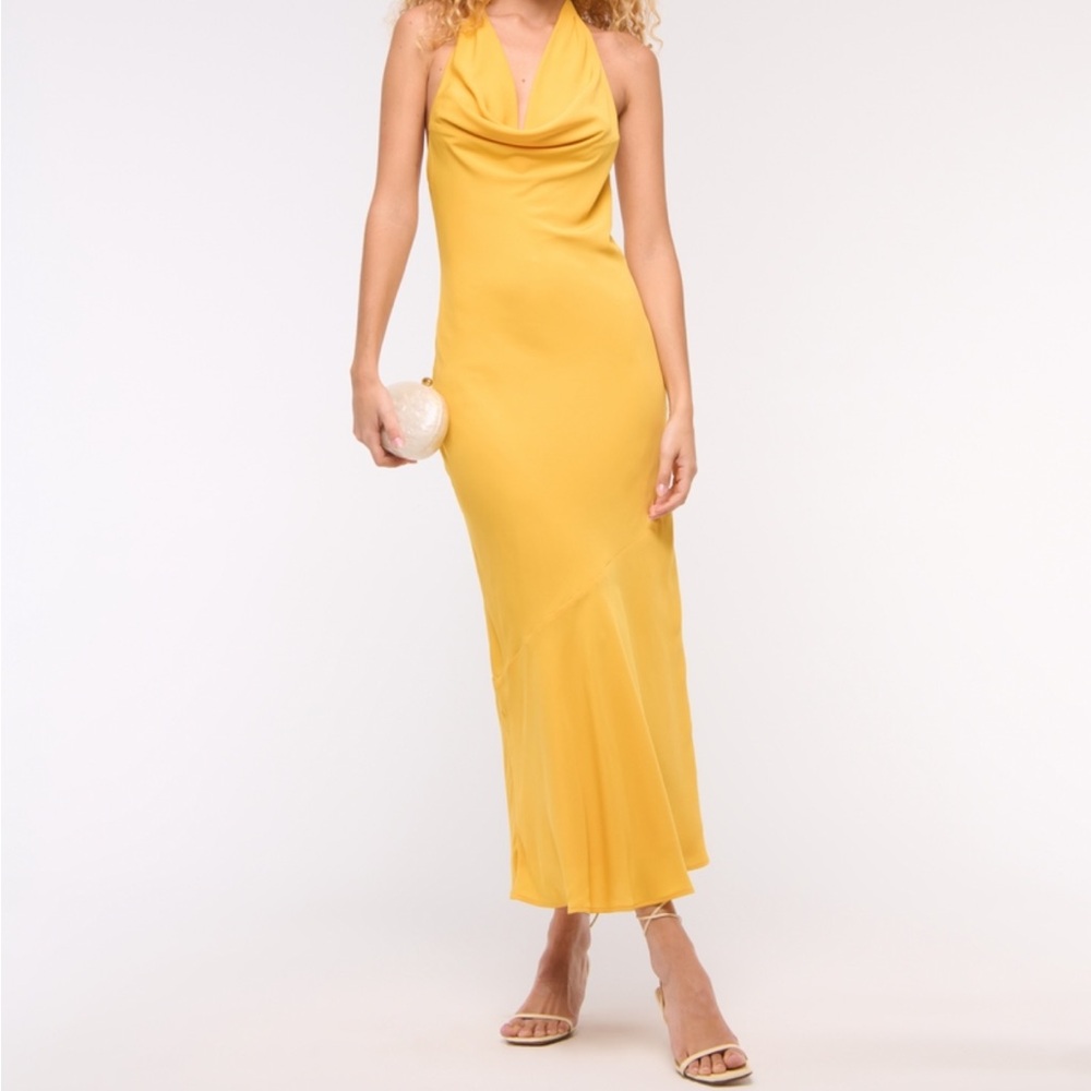 Abercrombie & Fitch Vibrant Yellow Maxi Dress